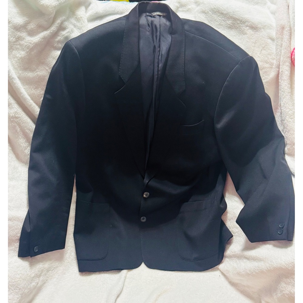 Kenzo‎ Paris Vintage Mens Black 100% Wool Blazer Sport Coat Made in Italy